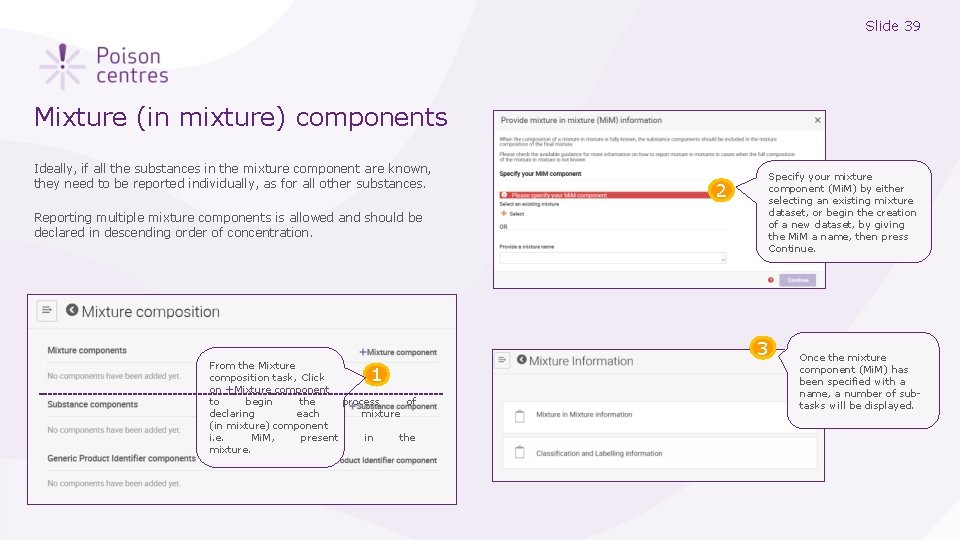Slide 39 Mixture (in mixture) components Ideally, if all the substances in the mixture