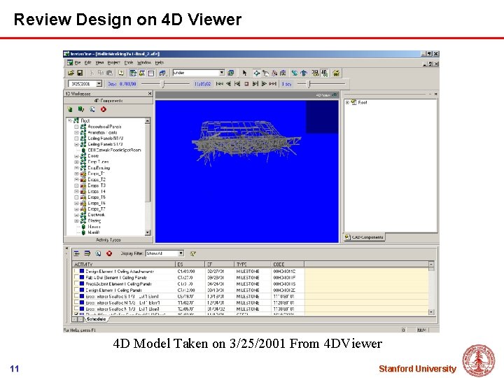 Review Design on 4 D Viewer 4 D Model Taken on 3/25/2001 From 4