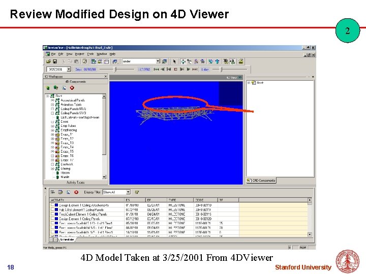 Review Modified Design on 4 D Viewer 2 4 D Model Taken at 3/25/2001