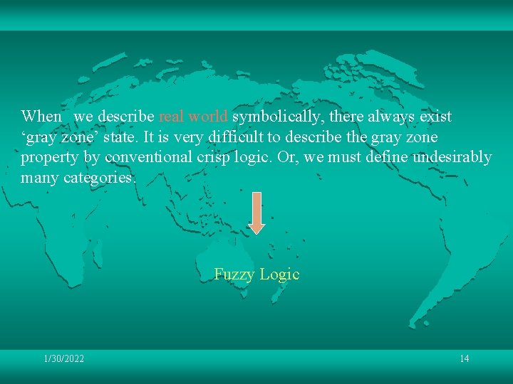 When we describe real world symbolically, there always exist ‘gray zone’ state. It is