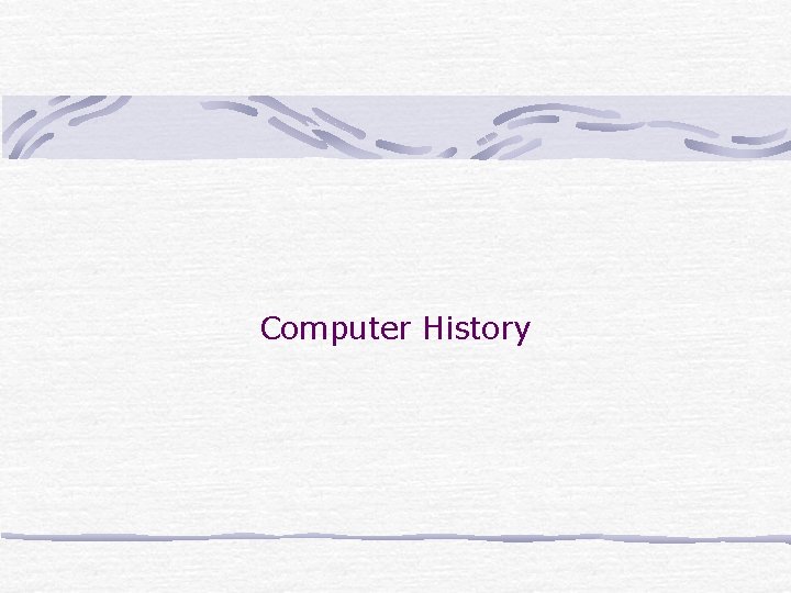 Computer History 