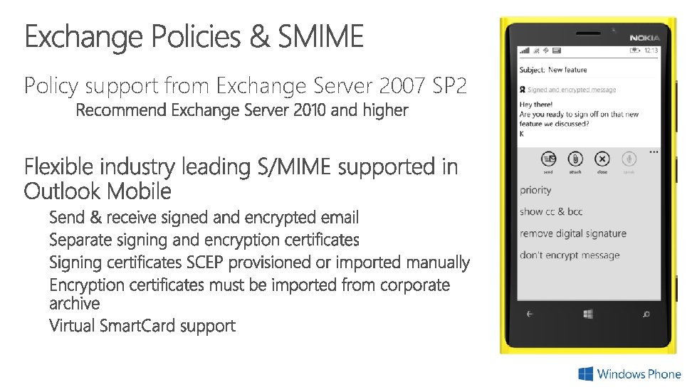 Policy support from Exchange Server 2007 SP 2 