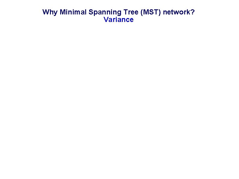 Why Minimal Spanning Tree (MST) network? Variance 