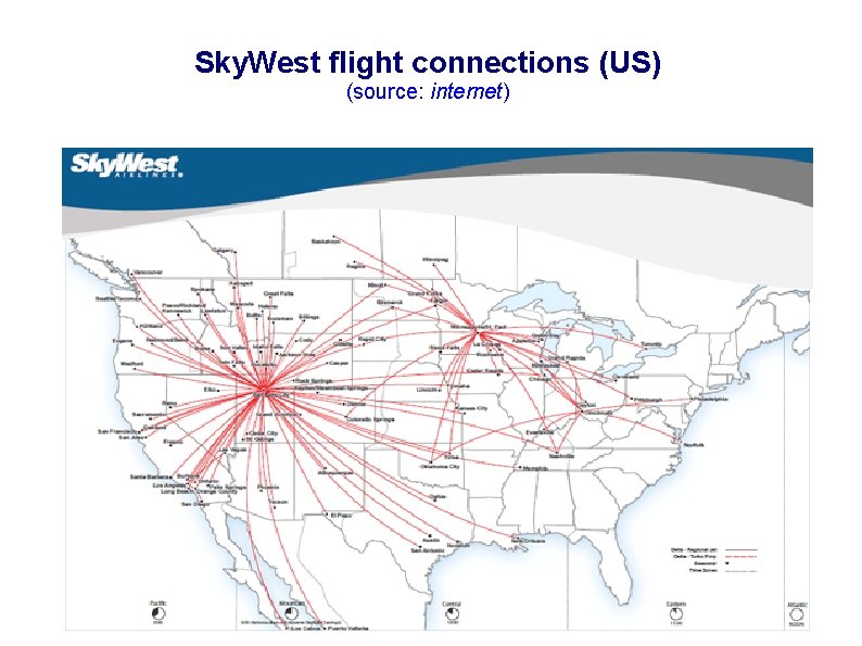 Sky. West flight connections (US) (source: internet) 