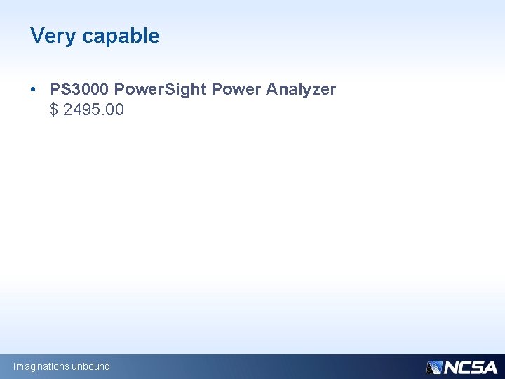 Very capable • PS 3000 Power. Sight Power Analyzer $ 2495. 00 Imaginations unbound