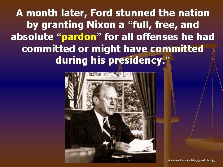 A month later, Ford stunned the nation by granting Nixon a “full, free, and