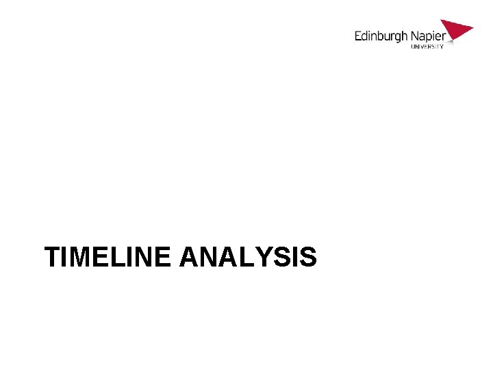 TIMELINE ANALYSIS TIMELINE ANALYSIS