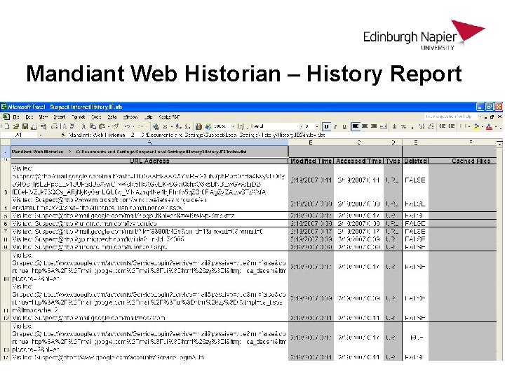 Mandiant Web Historian – History Report Mandiant Web Historian – History Report