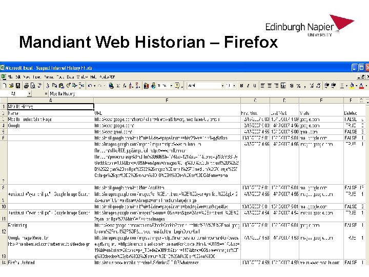 Mandiant Web Historian – Firefox Mandiant Web Historian – Firefox