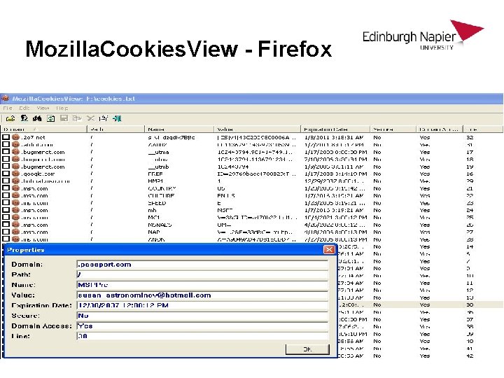 Mozilla. Cookies. View - Firefox Mozilla. Cookies. View - Firefox