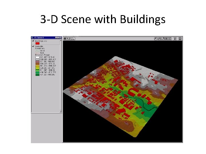 3 -D Scene with Buildings 