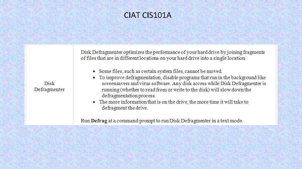CIAT CIS 101 A 