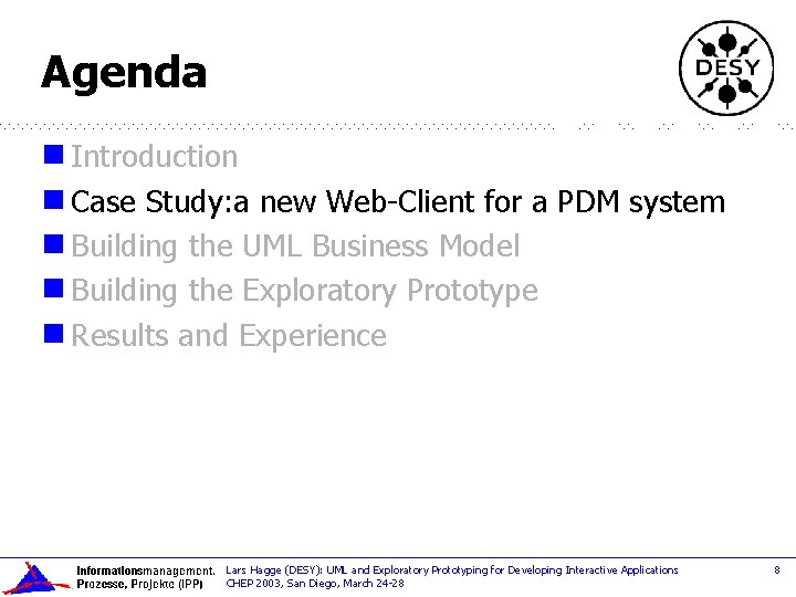 Agenda g Introduction g Case Study: a new Web-Client for a PDM system g