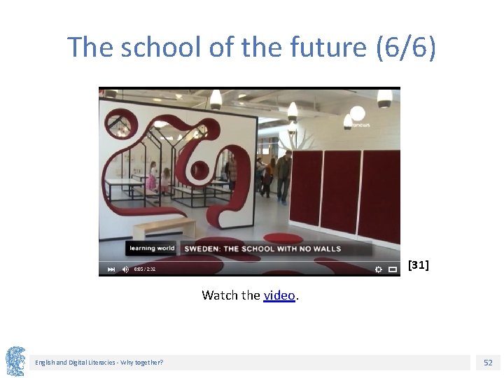 The school of the future (6/6) [31] Watch the video. English and Digital Literacies