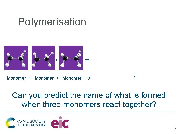 Polymerisation + + Monomer ? Can you predict the name of what is formed