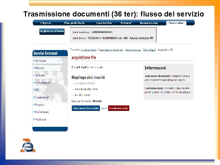 Trasmissione documenti (36 ter): flusso del servizio 