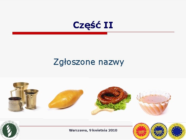 Część II Zgłoszone nazwy Warszawa, 9 kwietnia 2010 