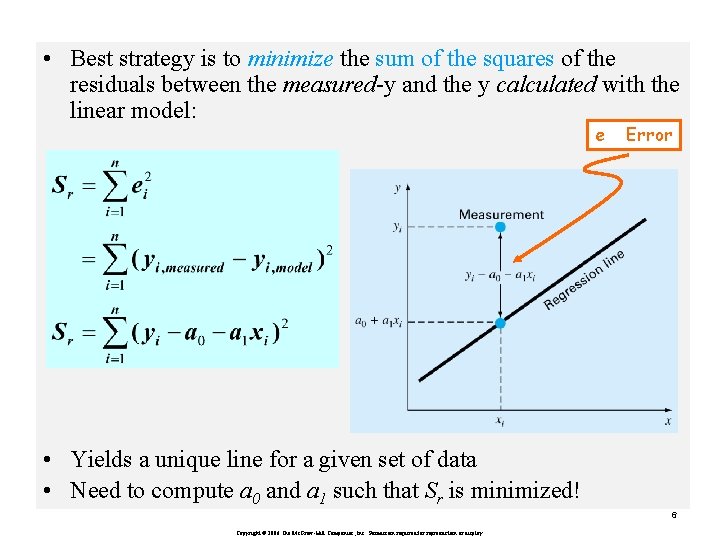  • Best strategy is to minimize the sum of the squares of the