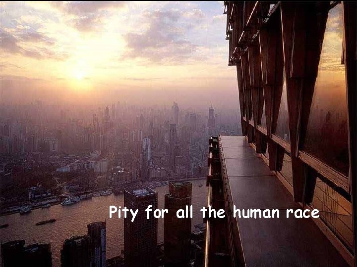 Pity for all the human race 