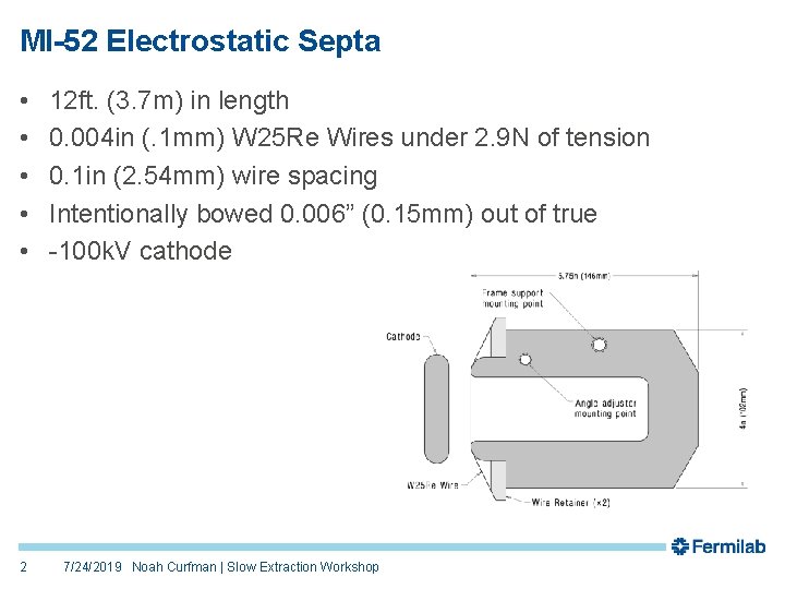 MI-52 Electrostatic Septa • • • 2 12 ft. (3. 7 m) in length