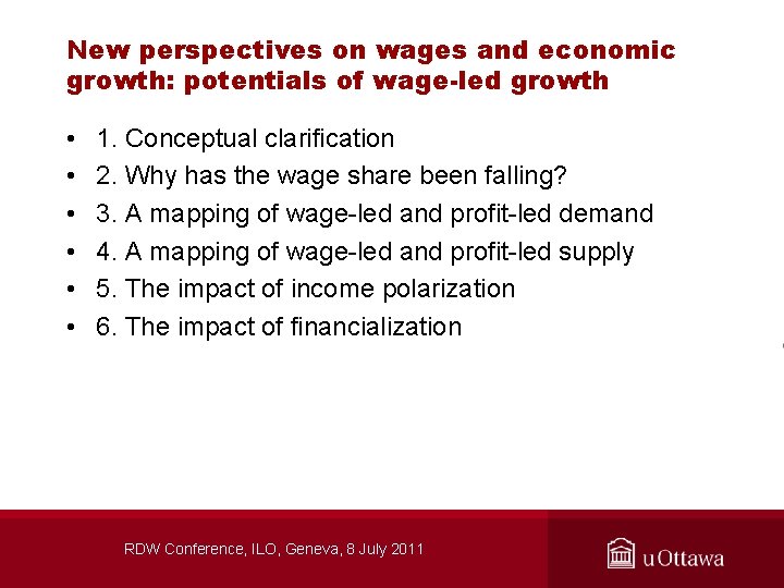 New perspectives on wages and economic growth: potentials of wage-led growth • • •