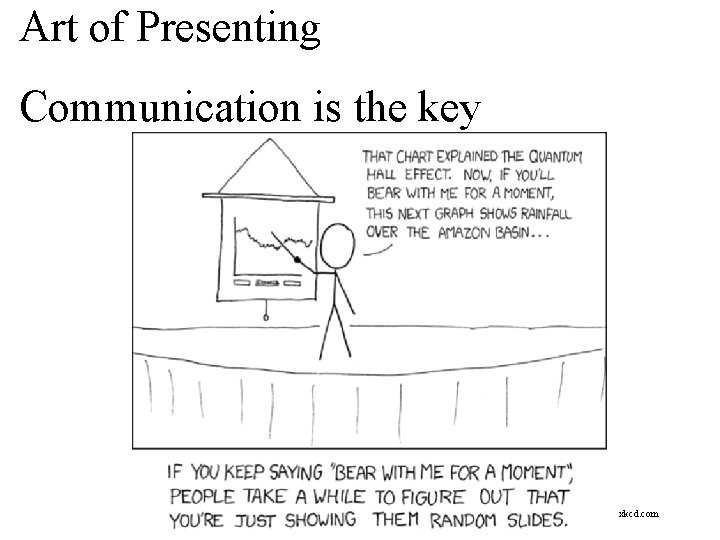 Art of Presenting Communication is the key xkcd. com 