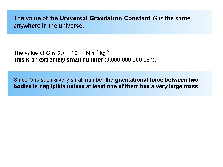 The value of the Universal Gravitation Constant G is the same anywhere in the