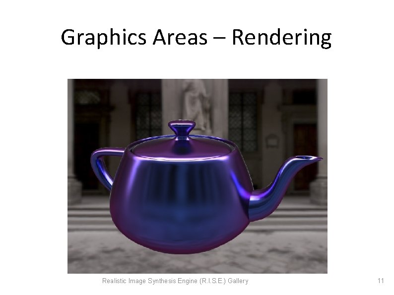 Graphics Areas – Rendering Realistic Image Synthesis Engine (R. I. S. E. ) Gallery