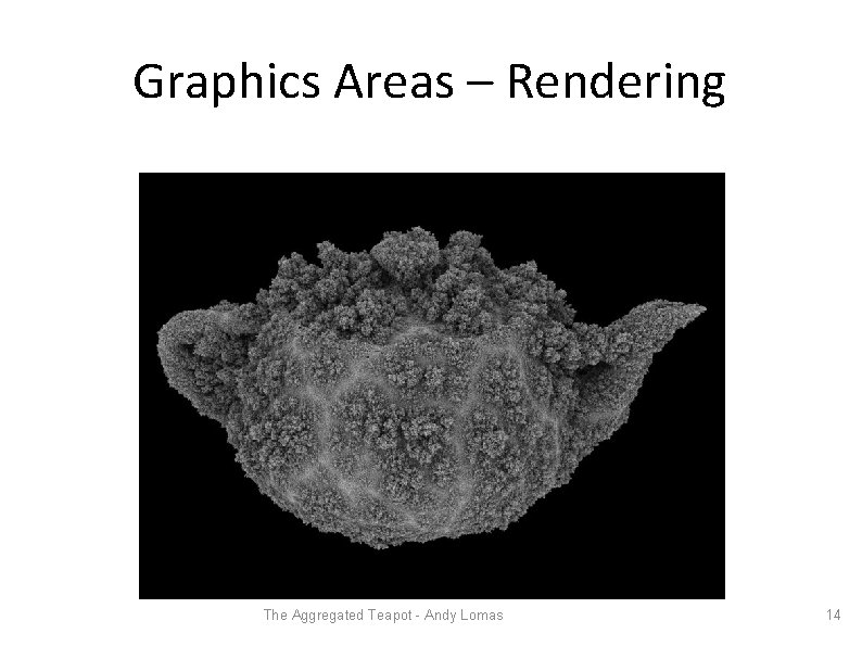 Graphics Areas – Rendering The Aggregated Teapot - Andy Lomas 14 