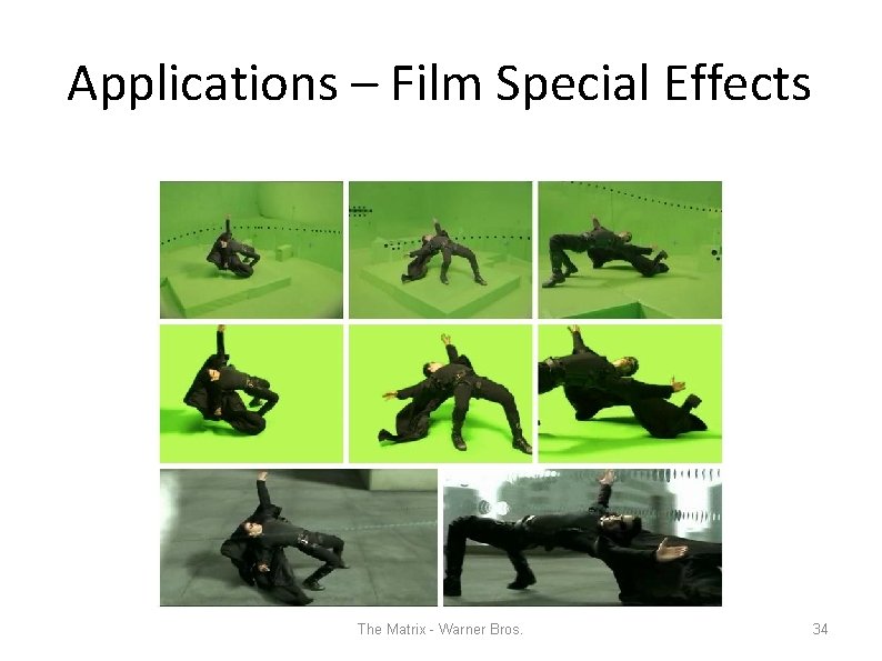 Applications – Film Special Effects The Matrix - Warner Bros. 34 