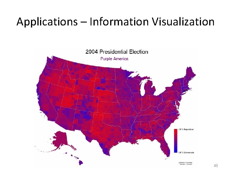 Applications – Information Visualization Robert J. Vanderbei 48 