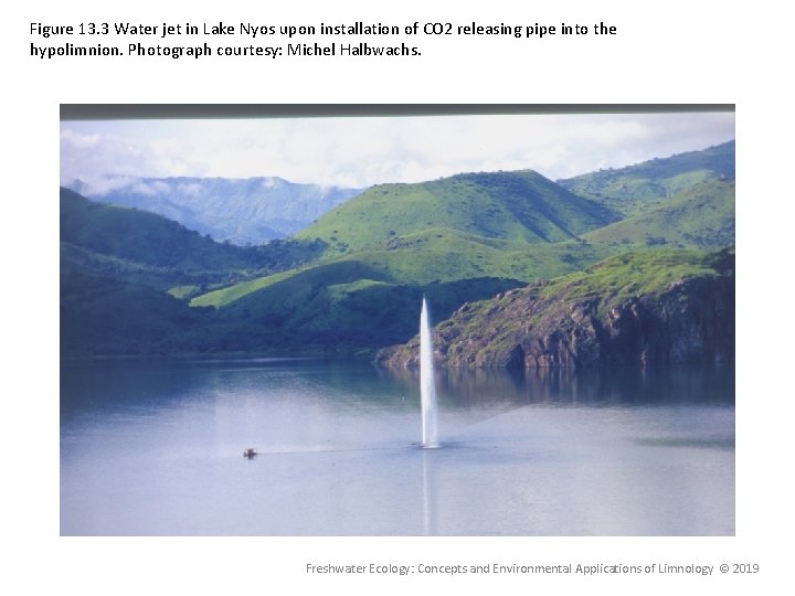 Figure 13. 3 Water jet in Lake Nyos upon installation of CO 2 releasing