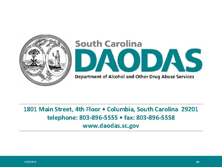 1801 Main Street, 4 th Floor • Columbia, South Carolina 29201 telephone: 803 -896 1801 Main Street, 4 th Floor • Columbia, South Carolina 29201 telephone: 803 -896