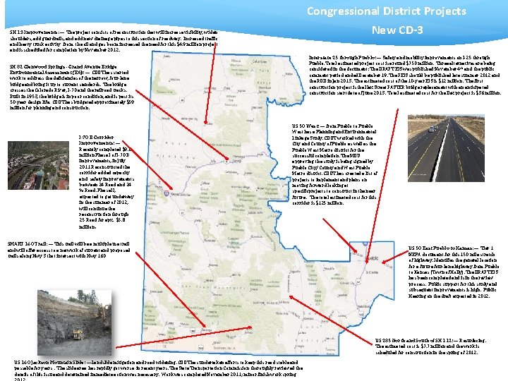 Congressional District Projects New CD3 SH 13 Improvements