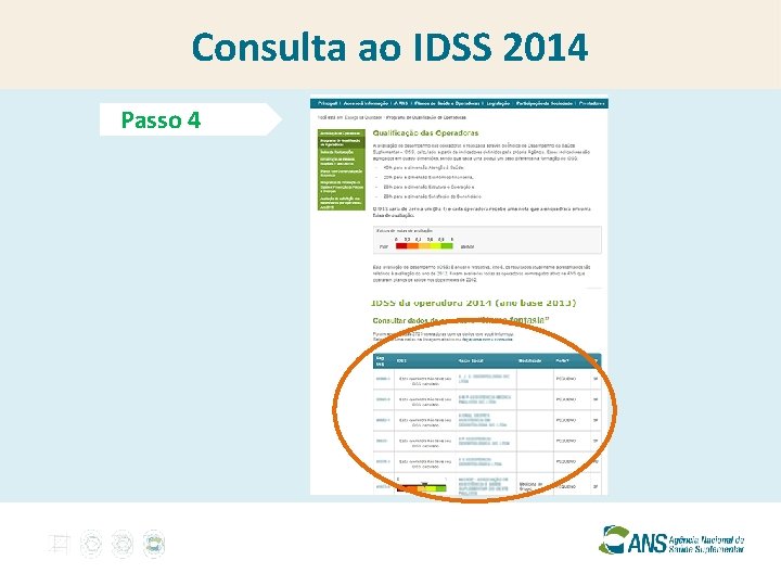 Consulta ao IDSS 2014 Passo 4 