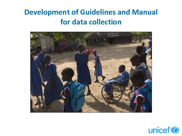 Development of Guidelines and Manual for data collection 