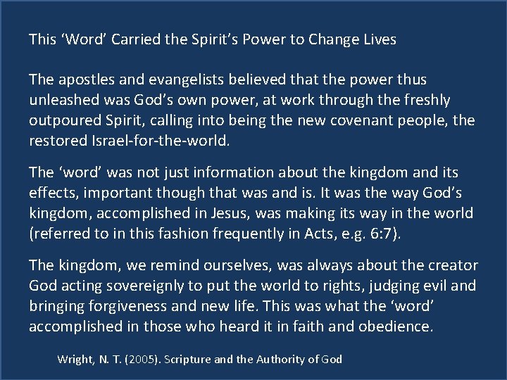 This ‘Word’ Carried the Spirit’s Power to Change Lives Scripture Study: Listening to God’s