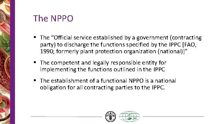 The NPPO § The “Official service established by a government (contracting party) to discharge The NPPO § The “Official service established by a government (contracting party) to discharge