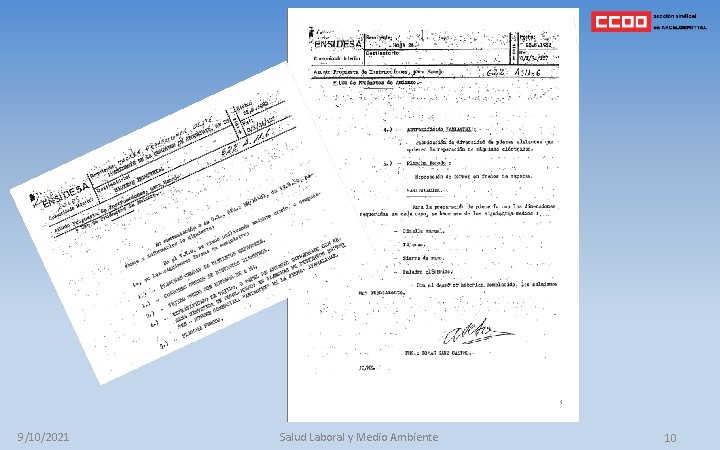 9/10/2021 Salud Laboral y Medio Ambiente 10 