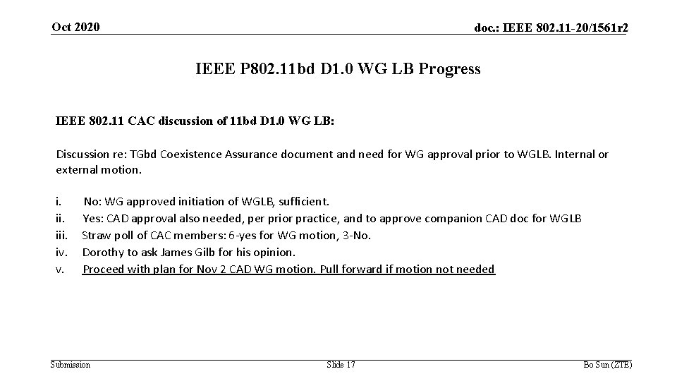 Oct 2020 doc. : IEEE 802. 11 -20/1561 r 2 IEEE P 802. 11