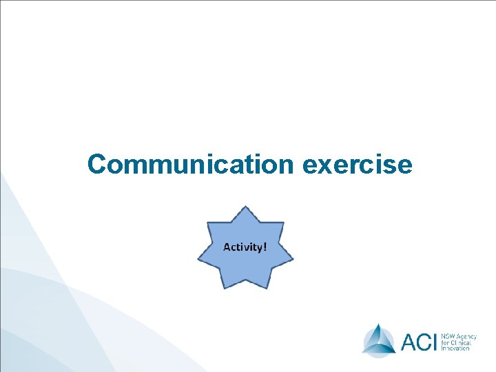 Communication exercise 