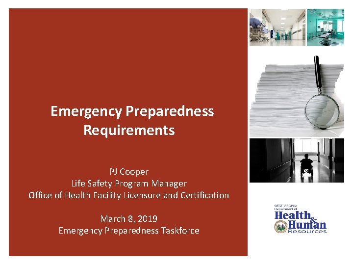 Emergency Preparedness Requirements PJ Cooper Life Safety Program