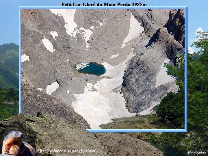 Petit Lac Glacé du Mont Perdu 2985 m . 