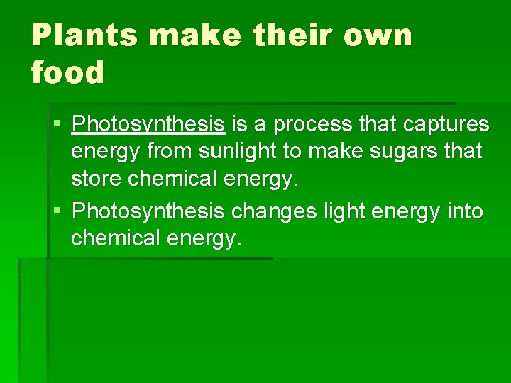 Cells and Energy Chapter 4 Key Concept Section