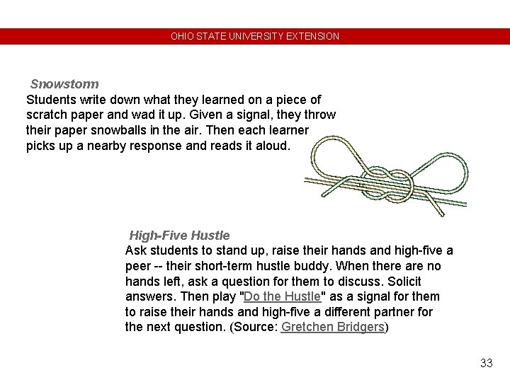OHIO STATE UNIVERSITY EXTENSION Snowstorm Students write down what they learned on a piece OHIO STATE UNIVERSITY EXTENSION Snowstorm Students write down what they learned on a piece
