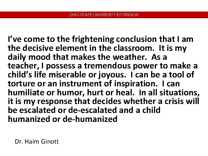 OHIO STATE UNIVERSITY EXTENSION I’ve come to the frightening conclusion that I am the OHIO STATE UNIVERSITY EXTENSION I’ve come to the frightening conclusion that I am the