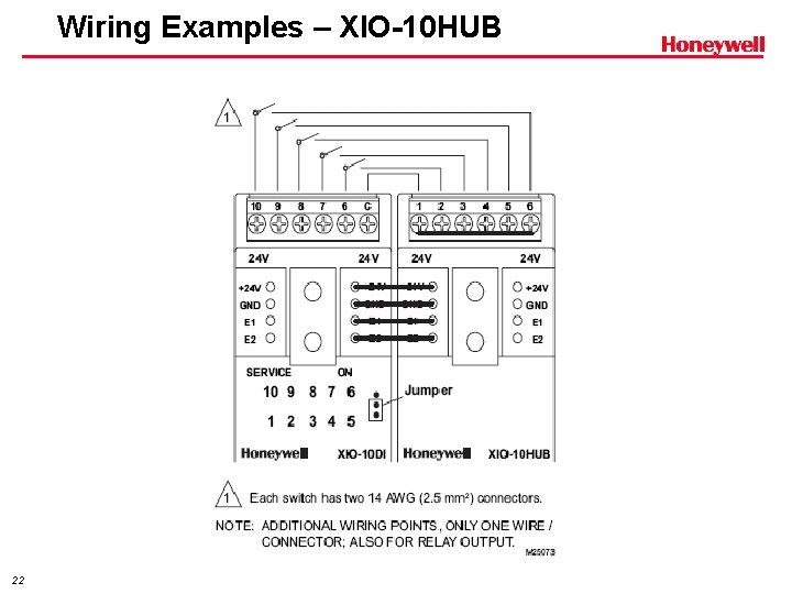Wiring Examples – XIO-10 HUB 22 