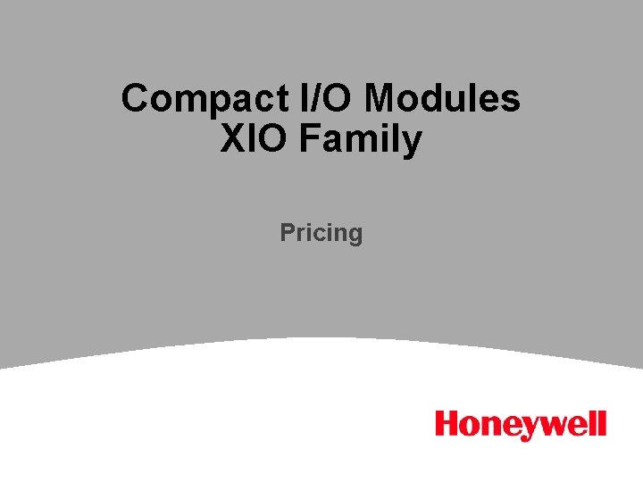 Compact I/O Modules XIO Family Pricing 