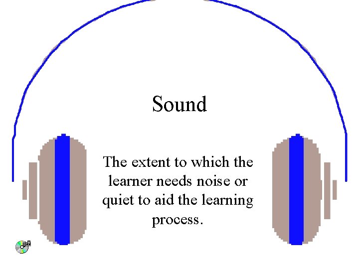 Sound The extent to which the learner needs noise or quiet to aid the