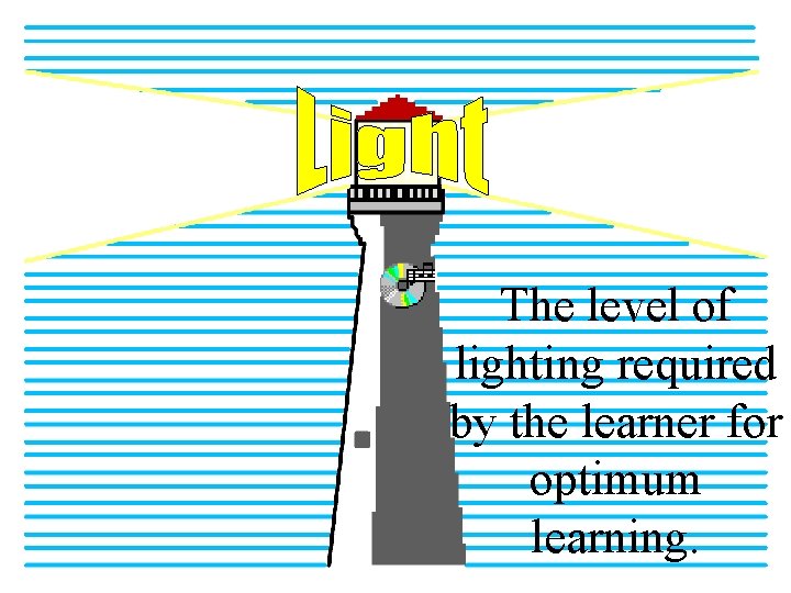 The level of lighting required by the learner for optimum learning. 